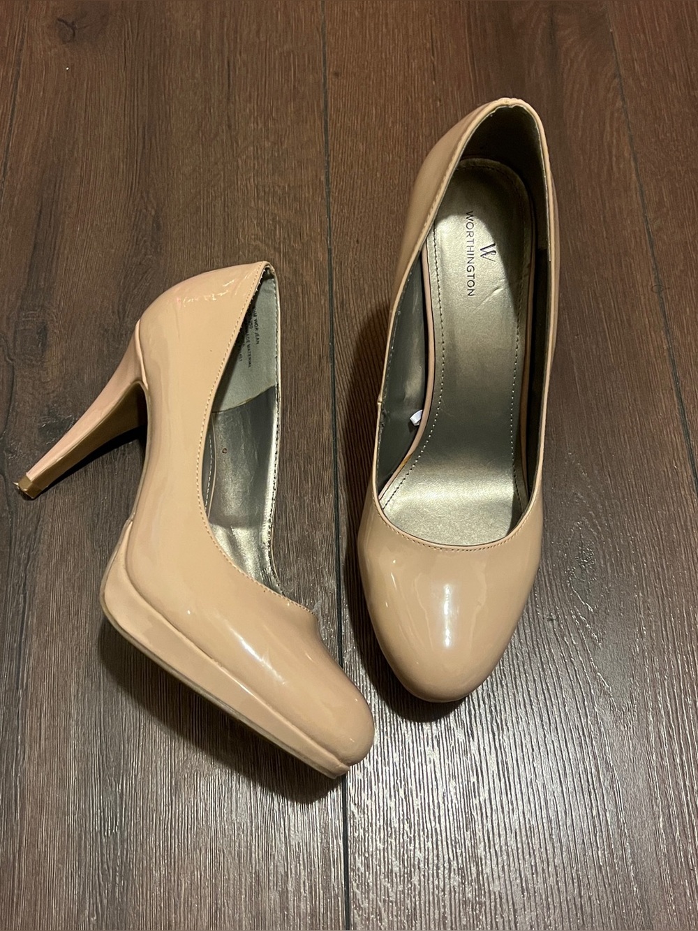 Worthington Blush Patent Platform Pump